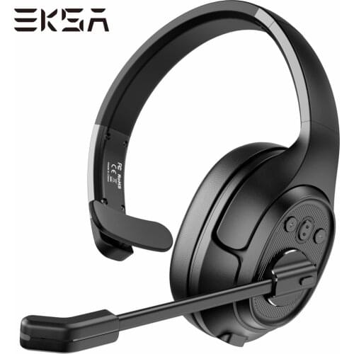 EKSA H1 Wireless Headphones With Microphone Ai ENC Noise Cancelling Bluetooth 5.0 Headset For Driver Call Center Skype Office