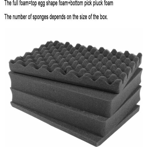 Without the hard case 43*24.5cm pick pluck soft foam for easy cutting 2pcs PNP+1pc egg shape+1pc solid foam