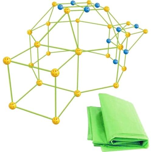 Kids Construction Fort Building Castles Tunnels Tents Kit DIY 3D Play House Building Toys For Boys Girls Christmas Gift