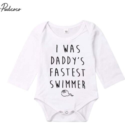 2019 Baby Spring Autumn Clothing Cotton Newborn 0-18M Baby Boy Girl Clothes Casual Long Sleeve Bodysuit Letter Print Outfits