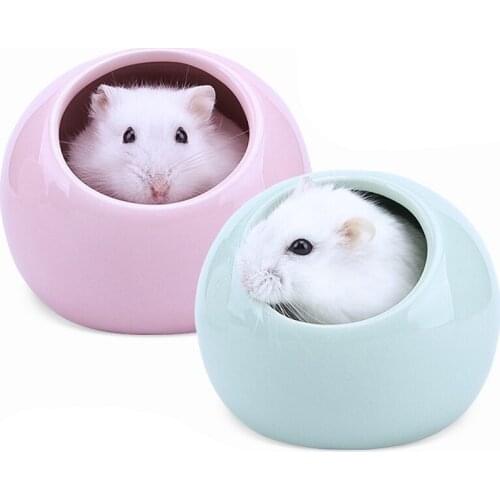 Hamster House - Natural Clay Material Keep Cool System, Dry and Comfortable - Gift Choice For Hamster Rat Small Animals