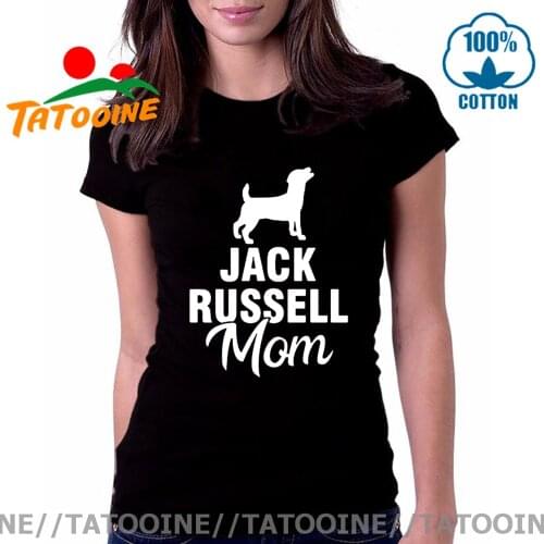 Tatooine New Jack Russell Terrier Mom Dog Pet T Shirt Short Sleeve O-Neck Cotton T-shirt Girls Tee Tops Woman Clothing Camisetas