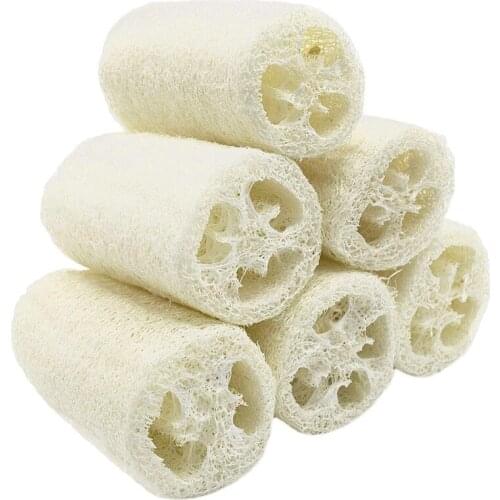 Hot sale NATURE 6 Pack of Organic Loofahs Loofah Spa Exfoliating Scrubber natural Luffa Body Wash Sponge Remove Dead Skin Made S
