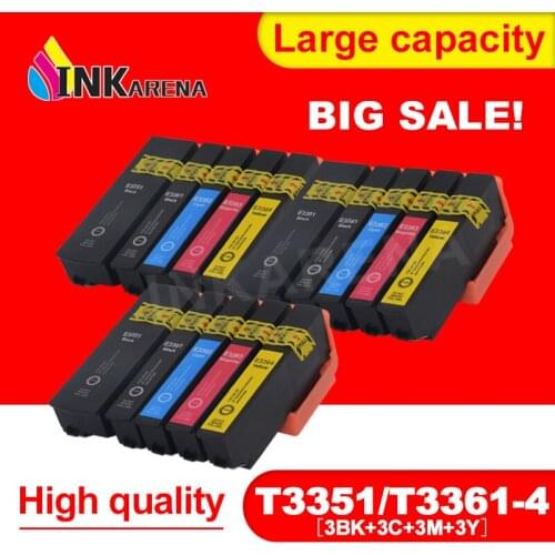 3 Pack 33 33XL T3351 Full Ink Cartridges Compitalbe For Epson XP 900 830 645 640 635 630 540 530 Printer Inkjet Cartridge