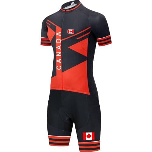 2021 National Team CANADA Bike Jersey Set Skinsuit Ropa Ciclismo Maillot Men Cycling Sportswear Bicycle Top shirt Bottom Clothes