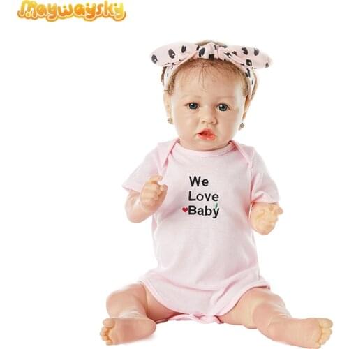 Maywaysky 20" Lovely Lifelike Reborn Baby Girl Doll Alive Newborn Bebe With Cloth Pacifier