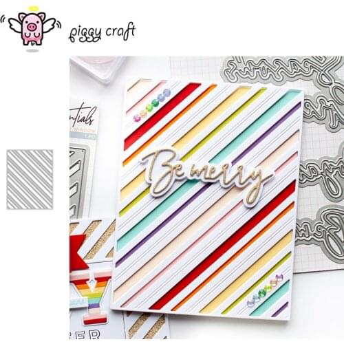 Piggy Craft metal cutting dies cut die mold Line rectangle frame Scrapbook paper craft knife mould blade punch stencils dies