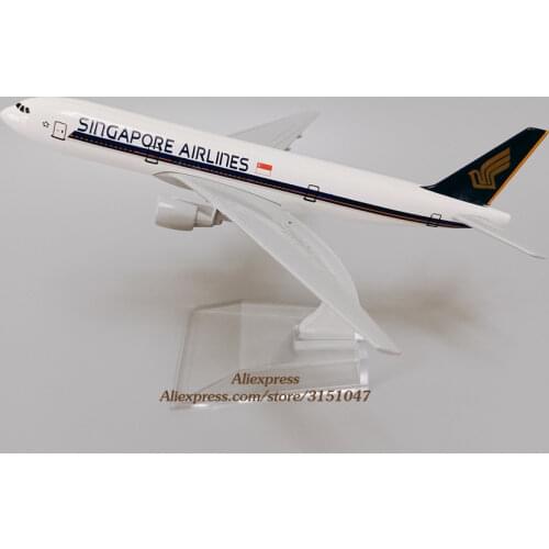 Alloy Metal Air Singapore Airlines B777 Diecast Airplane Model Singapore Boeing 777 Airways Plane Model Aircraft Kids Gifts 16cm