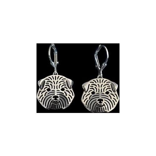 Fashion hollow cute animal Norfolk Terrier Drop Earrings Dog Earrings for women charm Christmas gift jewelry gold silver platd