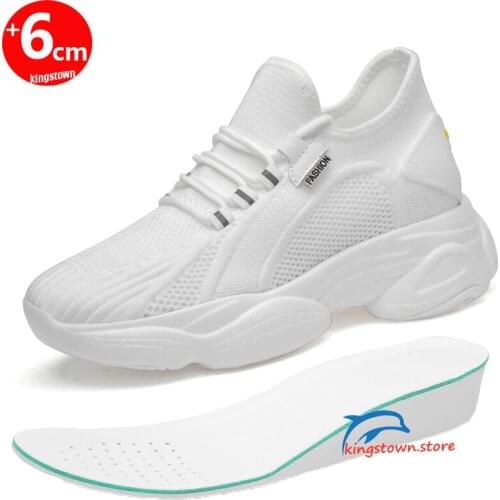 Men Shoes Elevator Shoes Heightening shoes Height Increase Shoes for Men Casual Height Increase 6-7CM White Shoes Black Shoes