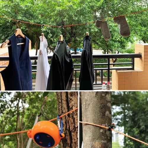 Non-Hole Clothesline Retractable Portable Travel Drying Rack Outdoor Camping Windproof Portable Clothes Drying Line