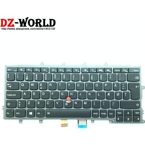 New Original Danish Backlit Keyboard for Lenovo Thinkpad X230S X240 X240S X250 X260 Danmark Backlight Teclado 01AV549 01AV509
