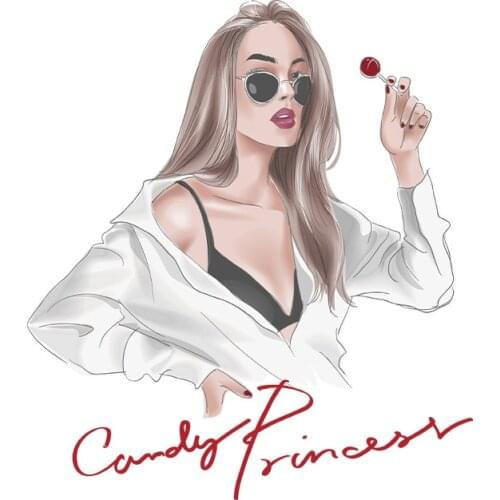 Iron-on Letters Transfers Patches for Clothing Textile Vinyl Thermo Stickers Stripes Applique Lady Heat Transfer Clothes Badges