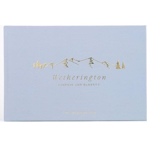 Personalized Mountain Wedding Guest Book, Gold Foil Guestbook, Wedding Sign In Book, Wedding Album, Photo Booth Book Colorado