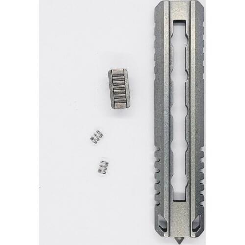 Retractable Utility Knife Titanium Alloy Handle Blade Holder Glass Breaker Compatible with Olfa CKB2 Blade(Blade not Included)