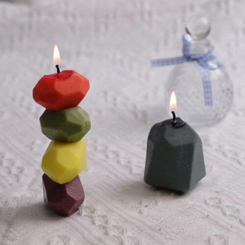 DIY Creative Stone shape silicone candle mold Jenga Balance stone kid toy candle making resin soap mold craft supplie home decor
