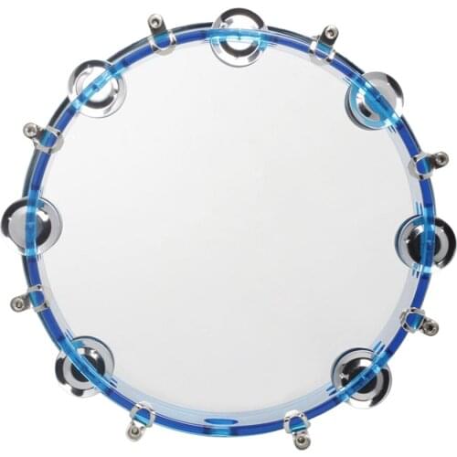 Tambourine With 6 Pairs Of Metallic Jingles, For Any Party, Dance 268x268x55 Mm
