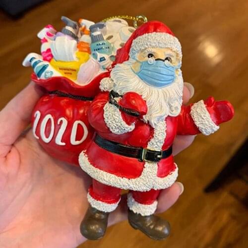 Three Dimensional Mask Santa Claus Pendant Suspended Ornaments Pendant Christmas Tree Resin Decorations Durable Perfect