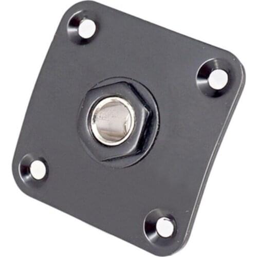 Universal Alloy Output Socket Jackplate For Electric Guitar Accessories 35x35mm Metal Square Guitar Jack Plates Covers Zinc