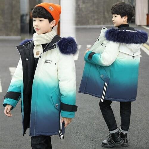 High Quality Winter Parkas Young Boy Kids Hooded Zipper 2020 New Warm Windproof Casual Outerwear Padded Cotton Coat Big Pockets