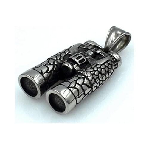 Punk Rock 3D Stainless Steel Jewelry Telescope Shape Pendant For Fashion Men And Women DIY Manual Jewelry Findings Accessories