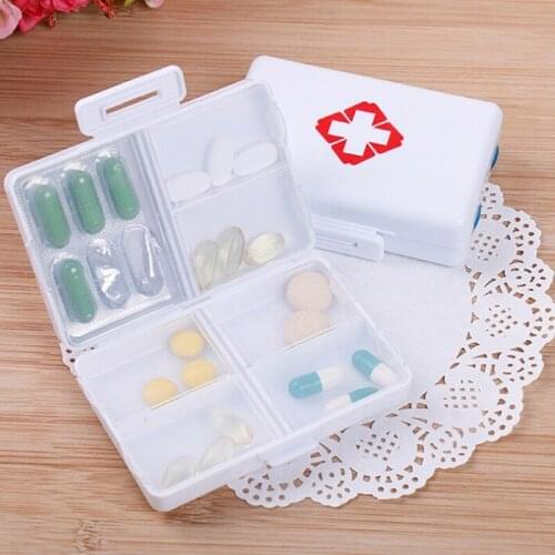 1Pcs Plastic 7 Days Foldable Mini Pill Box Container Drug Tablet Storage Travel Case Holder Refillable Bottle