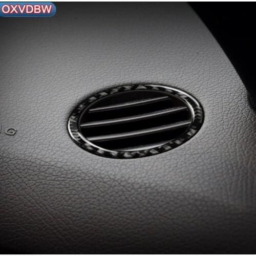 2PCS Instrument Outlet Vent Frame Car Stickers Circle Covers For Mercedes GLS 2016-2018 ML 2012-2015 GLE 2015-2018 GL 2013-2015