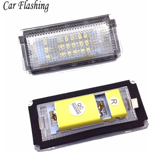 Car flashing 2Pcs White Led License Plate Lights For BMW E46 4D 323i 325i 328i 6000k 12V Number Plate Lamp Bulb