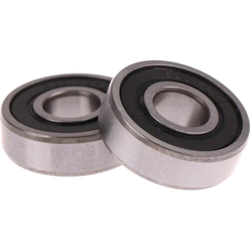 2Pcs Bearing Steel 6201-2RS Deep Groove Ball Bearings 12*32*10mm