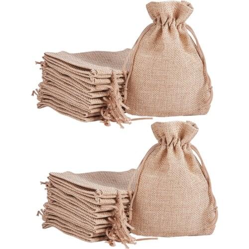 20pcs Jute Burlap Burlap Drawstring Gift Bag Rustic Wedding Bags