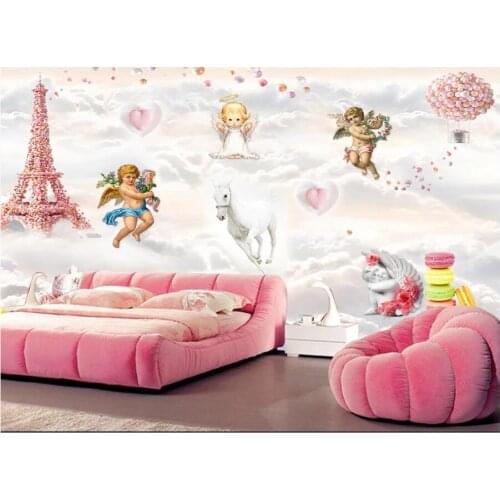 3d wall murals wallpaper Beautiful dream angel candy Childrens room background home decor custom photo wallpaper for walls 3 d