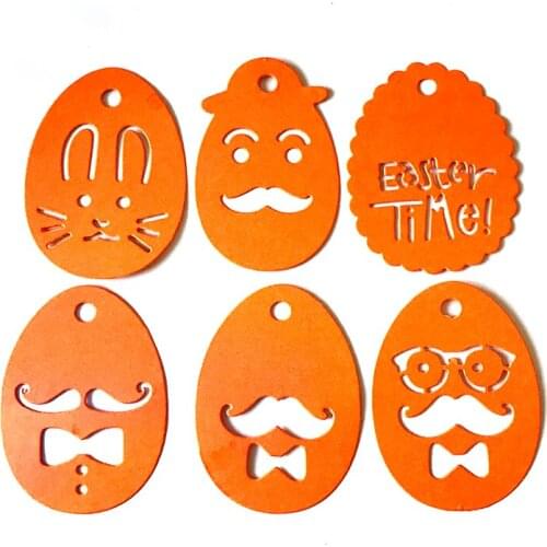 SHINECRAFT 6PCS Easter Egg Bunny Metal Cutting Dies For DIY Scrapbooking Embossing Paper Card Photo Album Making Craft 2021 New