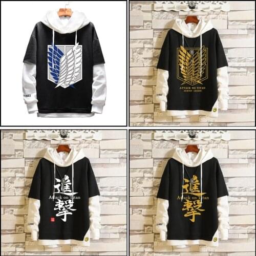 Cosroad Anime Attack on Titan Cosplay Hoodie Scout Regiment Cotumes Eren Jaeger Sweatshirt Men Women Coat Tops