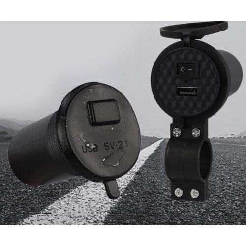 USB Motorcycle Handlebar Charger Switch Mounts Phone Charger Socket Car Charger Quick Charger Motorcycle Accessories Auto Parts