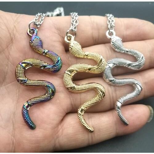 Snake Animal Dangle Necklace Women Pendant Minimalist Style Trendy Jewelry Birthday Party Gift For Female