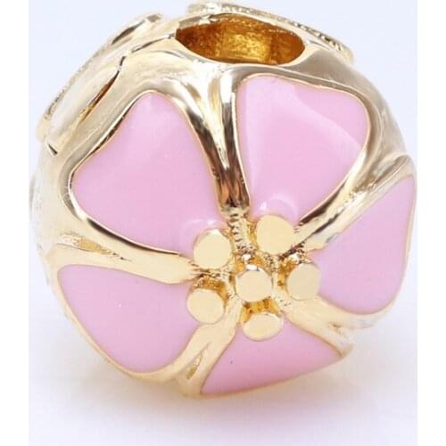 Authentic S925 Sterling Silver Sakura fixed clip positioning buckle Clip Beads Fit Original Bracelet Necklace DIY Jewelry