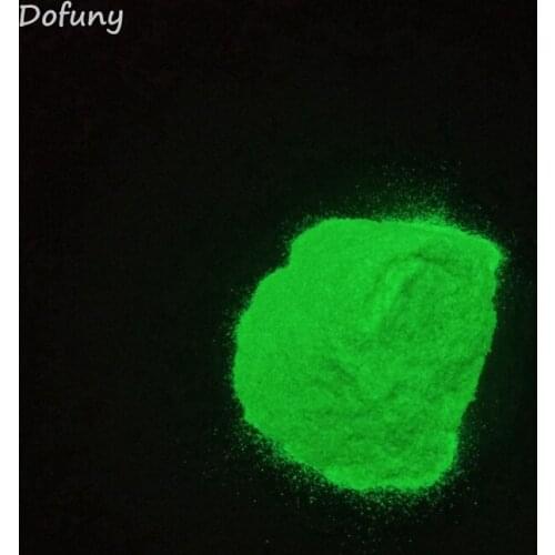 Dofuny Apple Green Luminous Nail Polish Powder Glow Powder Luminous Pigment Fluorescent Powder Glow in the Dark