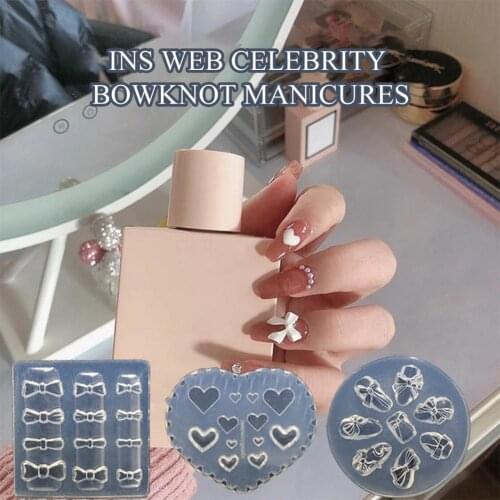 3D Patterns Nail Mold High Elasticity Transparent Silicone Stereo Crystal Carving Mold Bear Butterfly Stamping Nail Art Tool