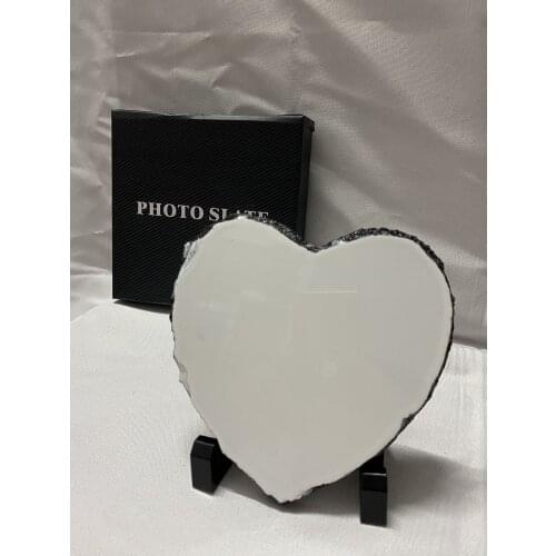 Good quality 15cm heat press transfer heart shape Photo slate for sale