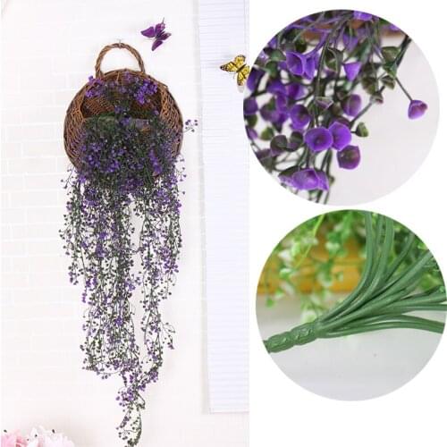 110cm Artificial Plant Ivy Green Bouquet Rattan Flowers Fake Basket Flower Vine Balcony Wedding Wall Hanging Home Decor