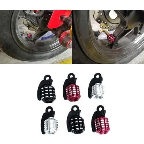JEAZEA Universal Aluminum Alloy 2Pcs/Lot Car Truck Motorcycle Accessories Grenade Wheel Tyre Valve Stem Caps Bike Bicycle