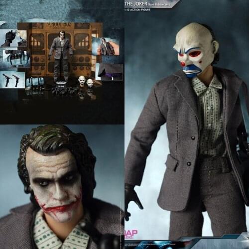 In Sock Collectible 1/12 Soap Studio FG008 The Joker Robbed Version Clothes Set with 2 Head Sculpt Toys Model for Fans Holiday