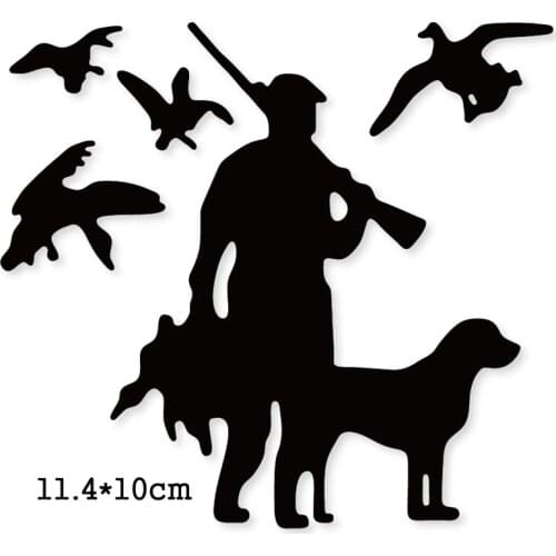 Hunter and dog Metal Cutting Dies 2020 New Crafts Stencil For DIY Scrapbooking Paper/photo Cards Embossing Die