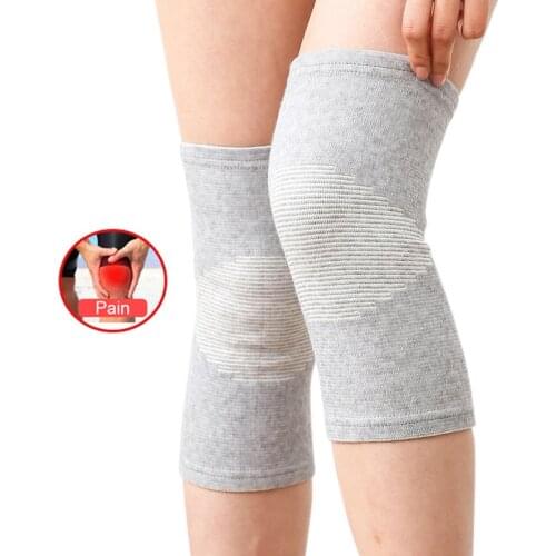 Knee Pads Support Protector Leg Arthritis Injury Gym Sleeve Elasticated Bandage knee Pad Charcoal Knitted Kneepads Warm