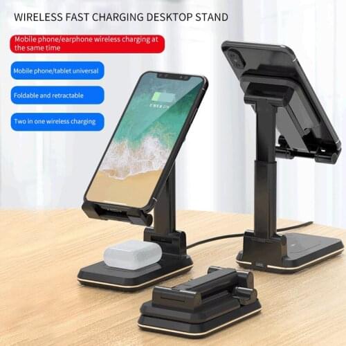 GESCAS Wireless Desktop Charger Multi-Function Phone Holder Charger Station Phone Power Fast Chargers Accessories