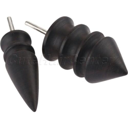 New 1PC Black Sandalwood Leather Craft Edge Polishing Slicker Flat/Pointed Head Leather Craft DIY Tools