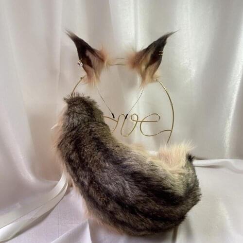 New Squirrel Anime Beast Ear Beast Tail Wolf Ear Cat Ear Fox Ear Headband Custom COSPLAY Costume Accessories Headwear Hairhoop