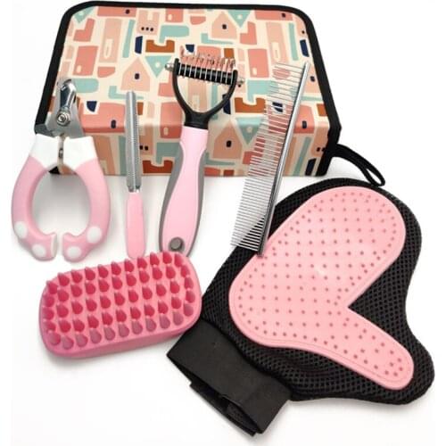 Pet Grooming Scissors Stainless Steel Cats and Dogs Hair Seam Scissors Up and Down Curved Scissors Sharp Haircut Pet Tool Set