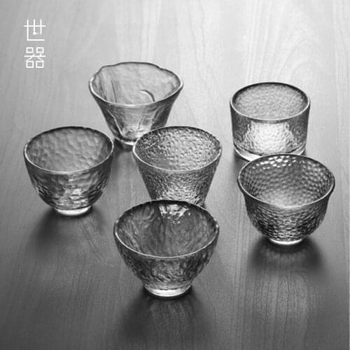Transparent Modern Glass Tea Cup Set Handmade Chinese Luxury Tea Cup Set Tea Ceremony Office Kubek Do Herbaty Teaware DG50TC