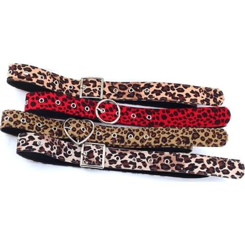 Geometric buckle Corset belt for women Fashion leopard printed waist strap ladies dress belt jeans trousers waistband Accessory